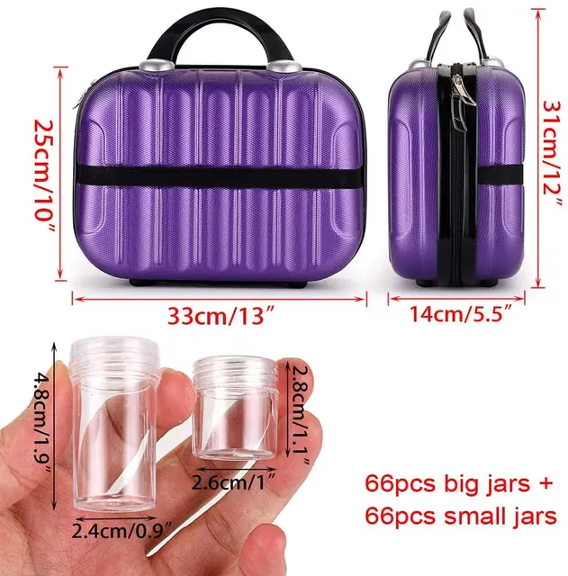 Suitcase 132 round jars