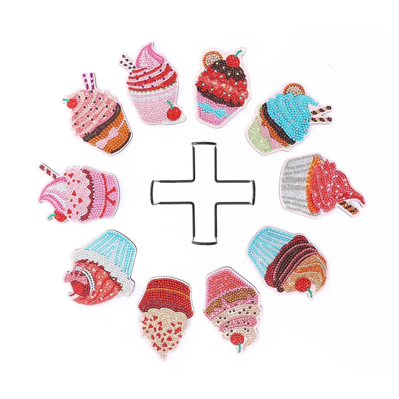 Coasters Cupcakes 10 pieces