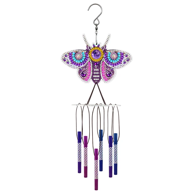 Wind Chime Butterfly Purple