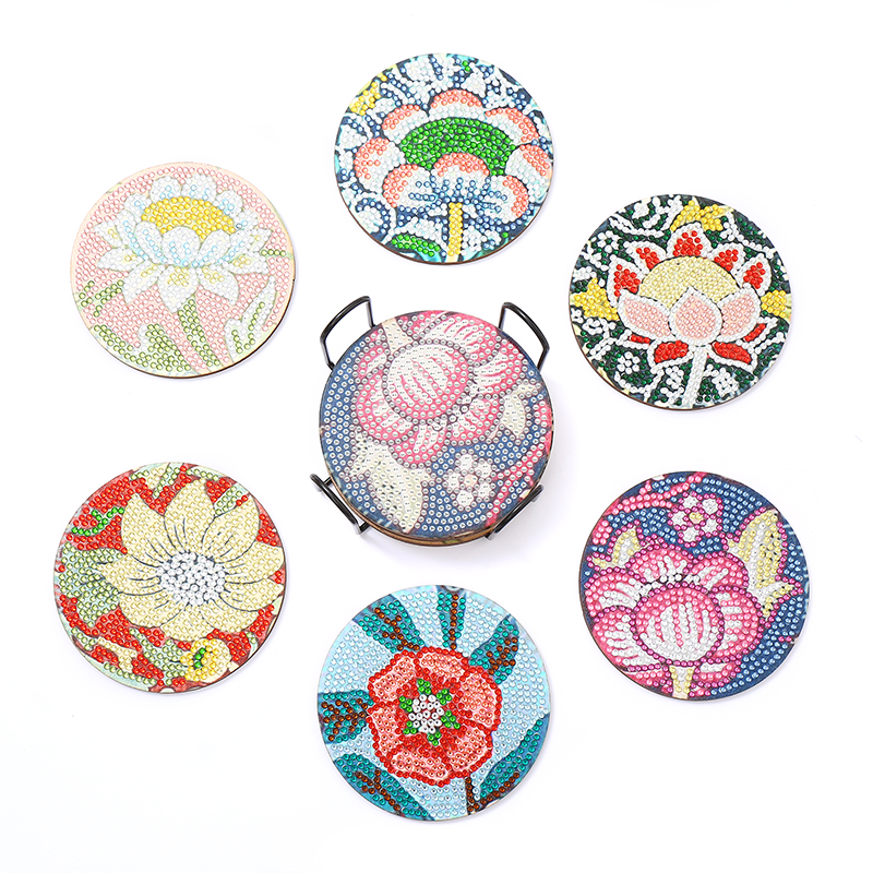 Coasters Flowers 6 pcs