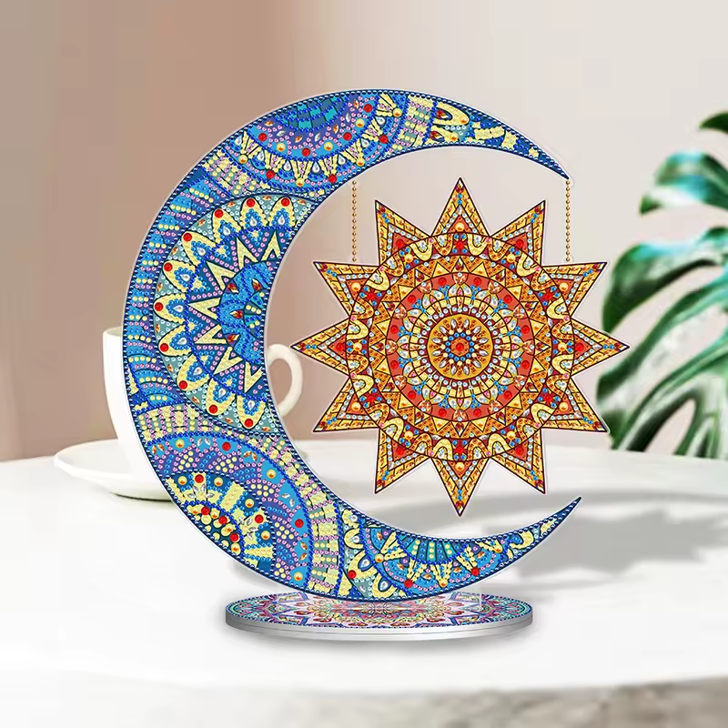 Ornament-Staander Maan en Zon