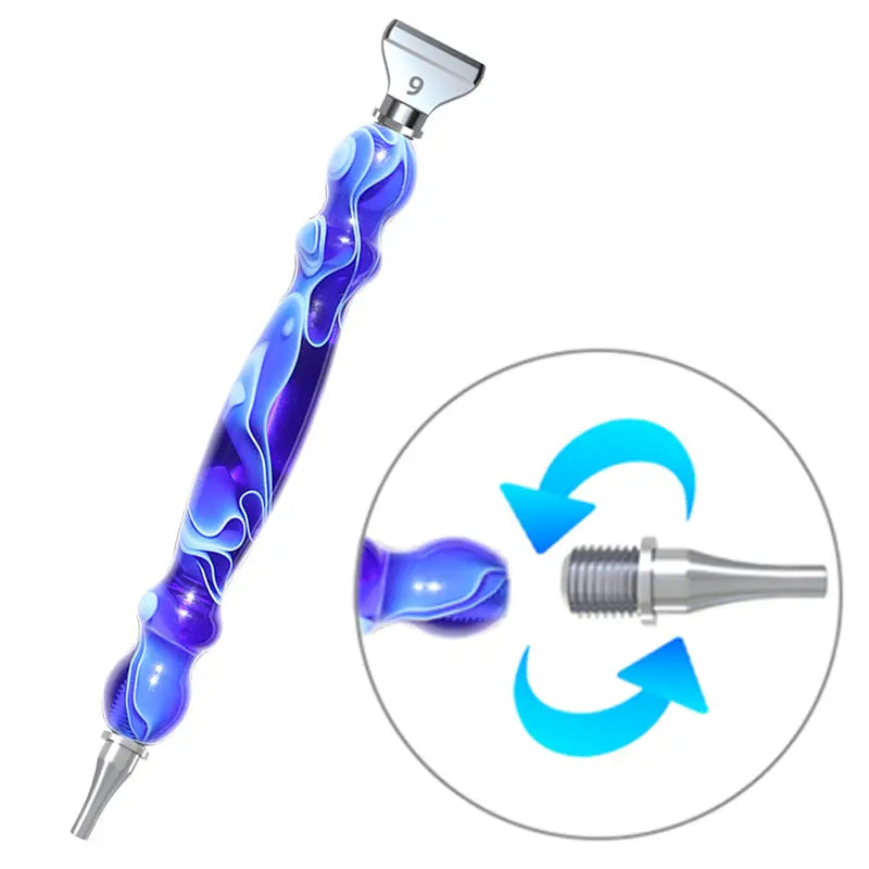 Ergonomic Pen colored with metal tip