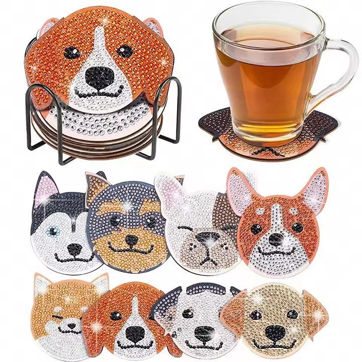 Onderzetters Hondjes 8 stuks