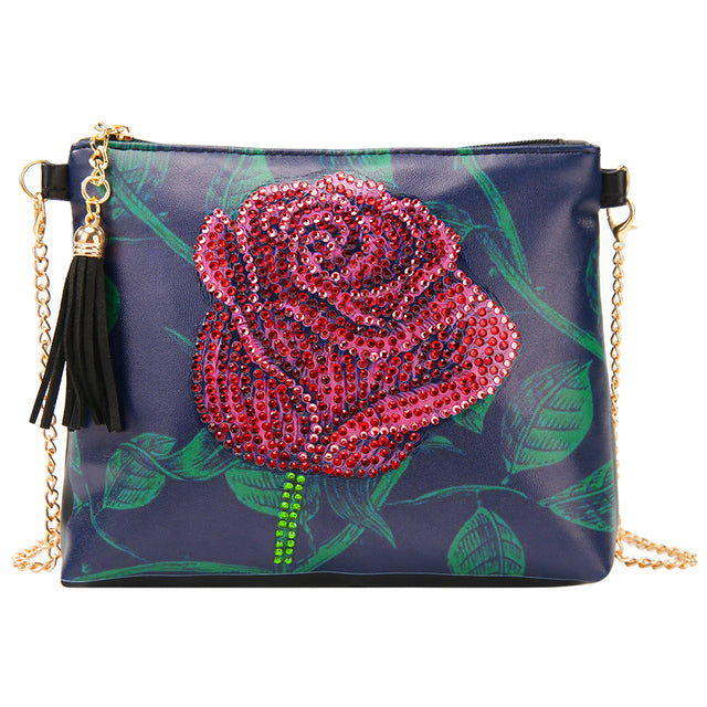 Shoulder bag with a rose