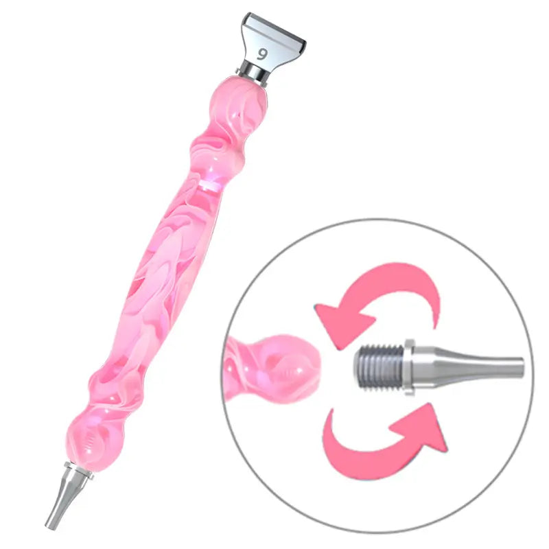 Ergonomic Pen colored with metal tip