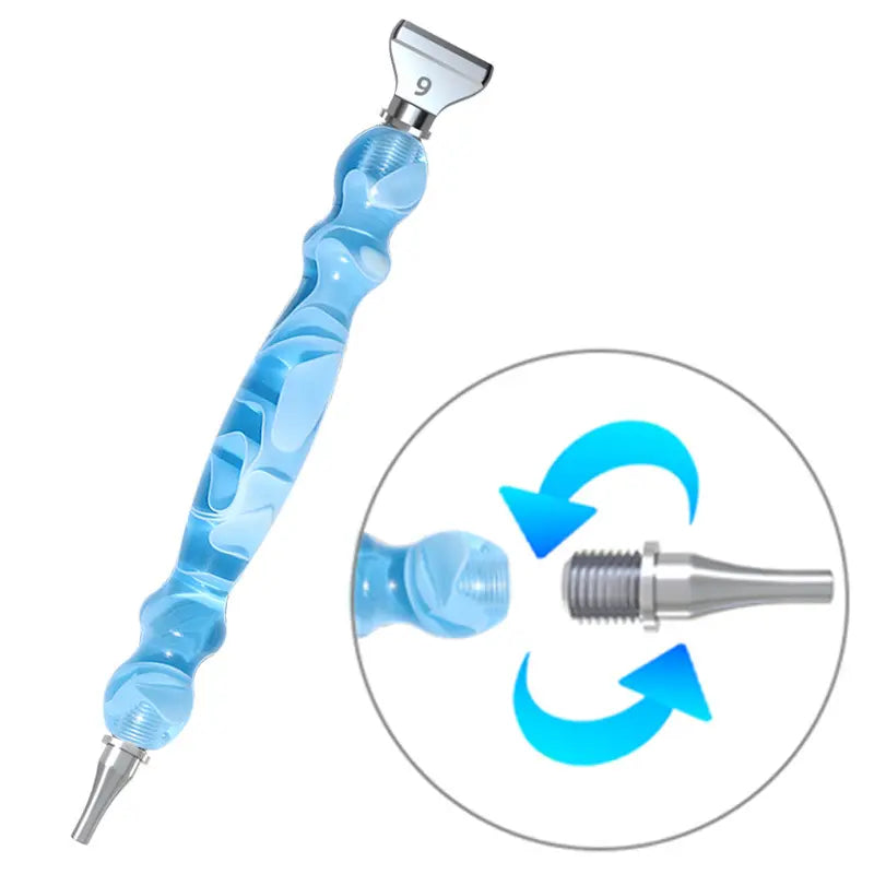 Ergonomic Pen colored with metal tip