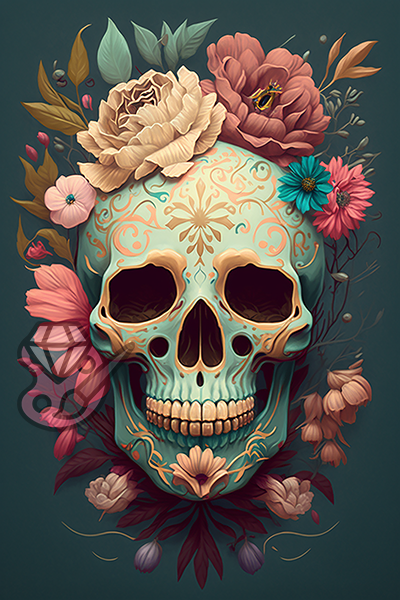 Candy Skull Pastell