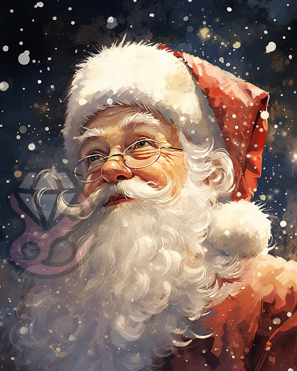 Weihnachtsmann im Schnee