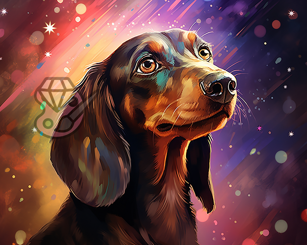 Colorful Dachshund