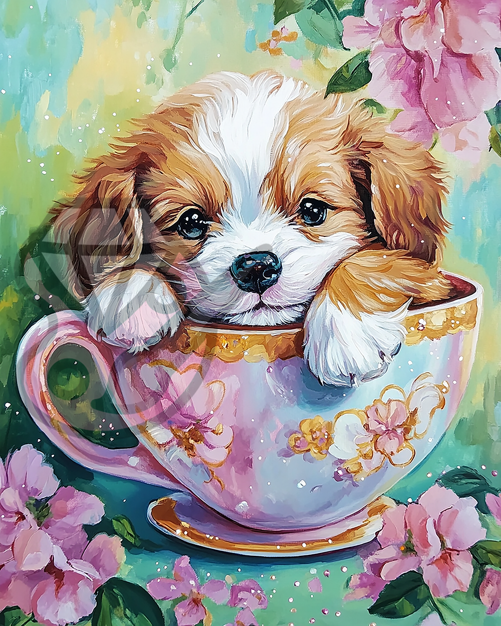 Puppy in cup