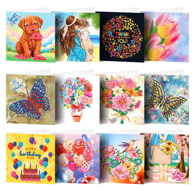 Greeting cards set 12pcs (HKDZ07)