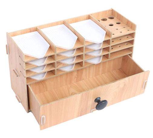 Shakers Holder Wood with Drawer