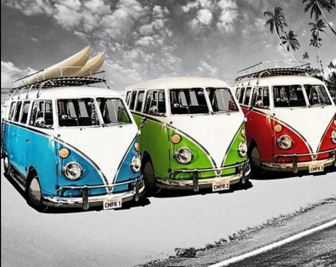 Trio Volkswagen busjes