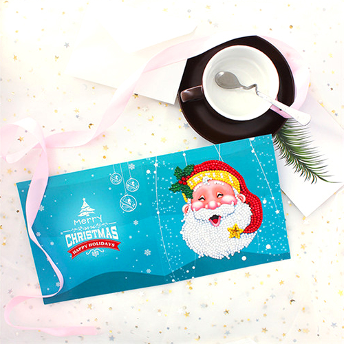 Weihnachtskarte Sankt-Kopf-Lächeln