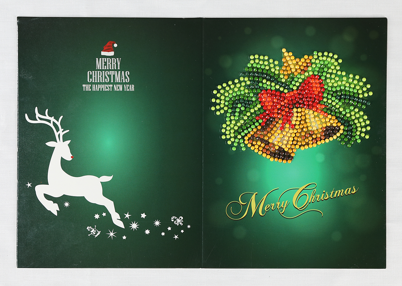Weihnachtskarte Jingle Bells Grün