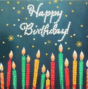 Grußkarte alles Gute zum Geburtstag Kerzen