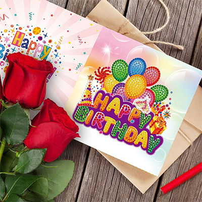 Greeting Card Happy Birthday Balloons