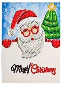 Christmas card Santa Claus with glasses