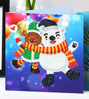 Weihnachtskarte Zwei Bären Ein Schal