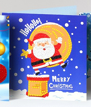 Christmas Card Santa Chimney