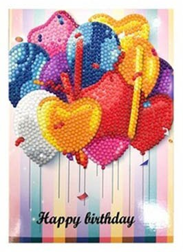 Grußkarte Alles Gute zum Geburtstag Luftballons Verschiedene