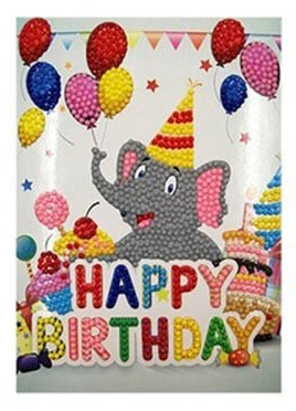 Greeting Card Happy Birthday Elephant