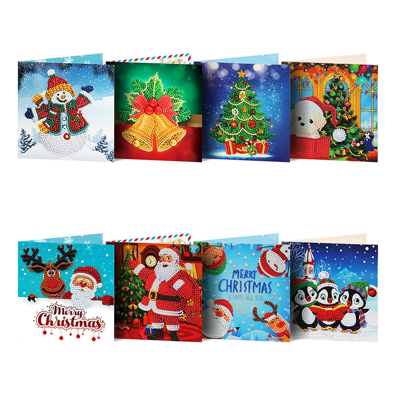 Christmas cards set H, 8 pieces