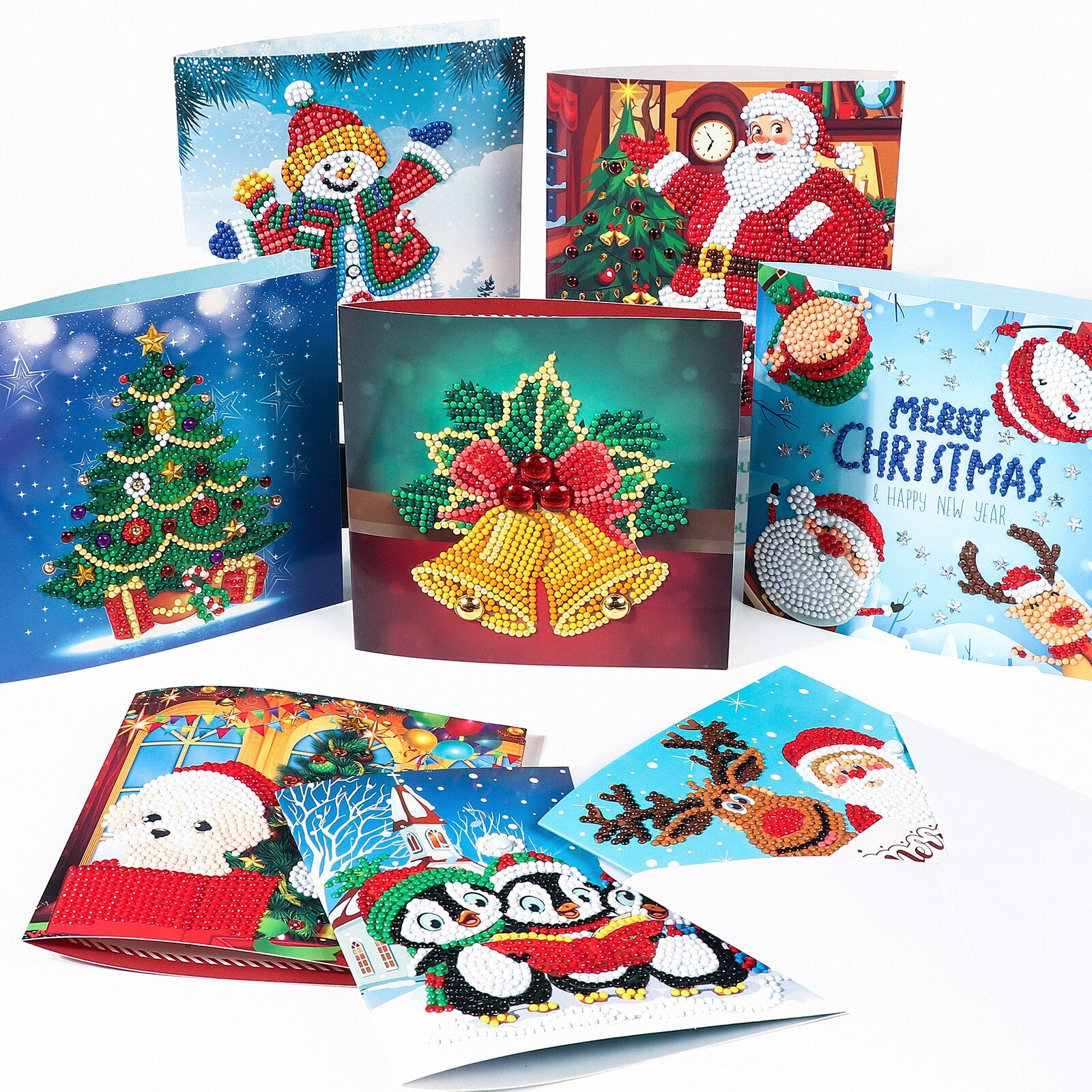 Christmas cards set H, 8 pieces