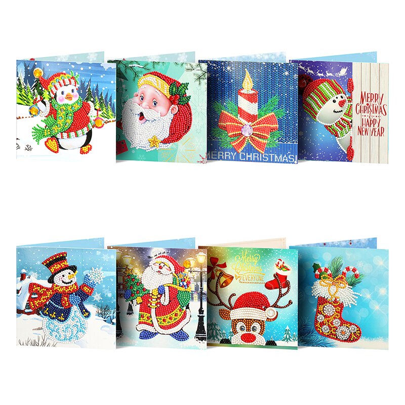 Christmas cards set C, 8 pieces