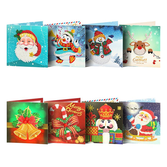 Christmas cards set D, 8 pieces