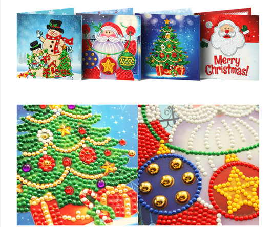 Christmas cards set E, 4 pieces