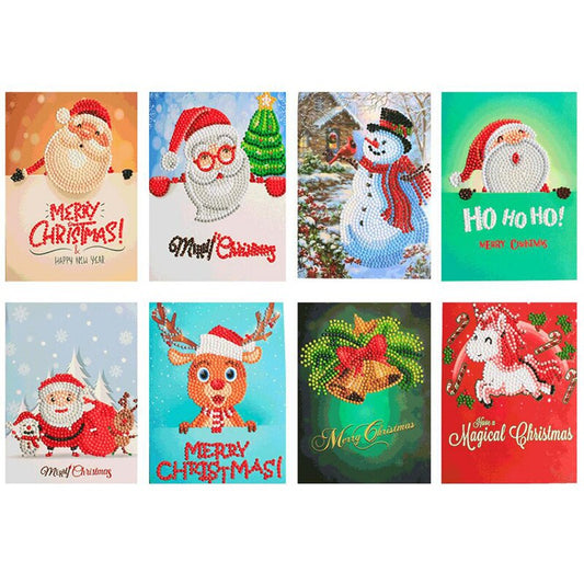 Christmas cards set B, 8 pieces