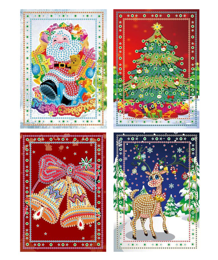 Christmas cards set A, 4 pieces