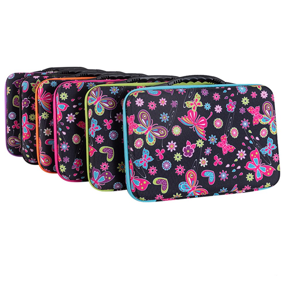 Suitcase Butterflies Dark 60 round pots