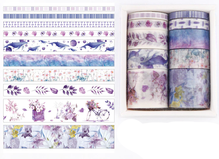 Washi Tape Pattern 10 pcs