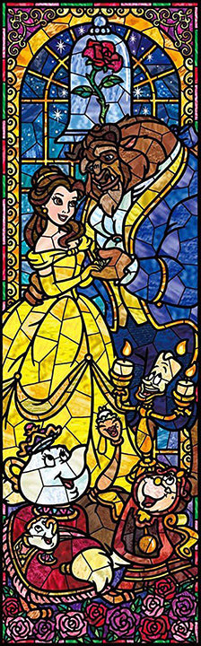 Belle en het Beest Glas in Lood