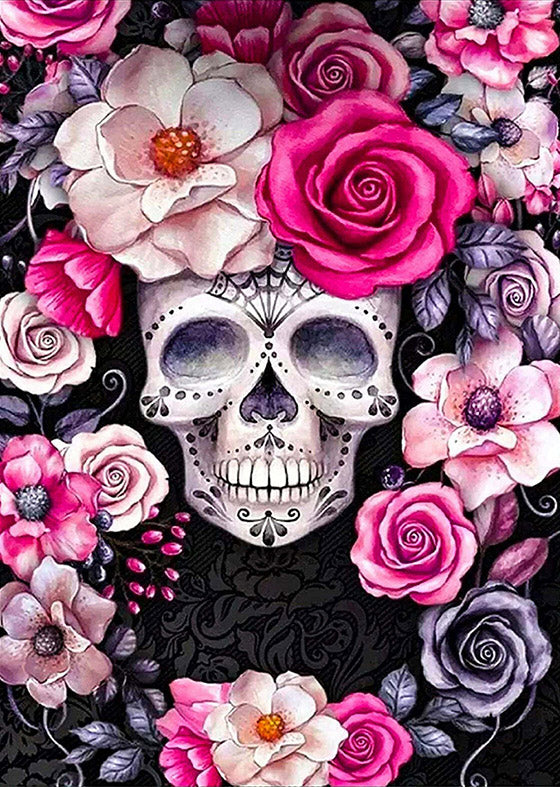 Skull with roses