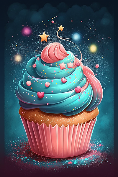 Starry Cupcake