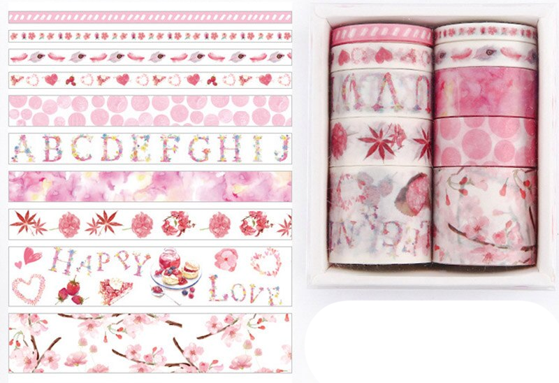 Washi Tape Pattern 10 pcs