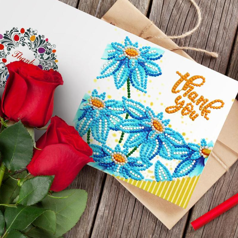 Wenskaart Thank You Bloemen